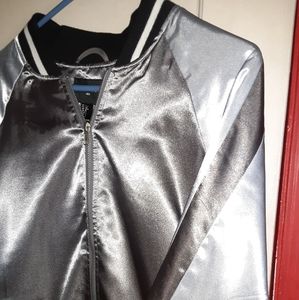 Metallic Varsity Coat